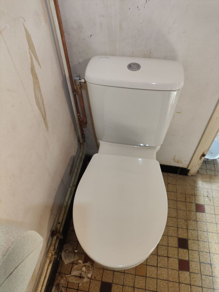 Neues WC nach dem Austausch